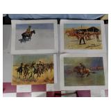 FREDERIC REMINGTON 4 large western art prints