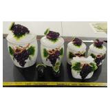 Tuscany grape kitchen set SP napkin canniesters