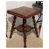 1890s Antique victorian tiger oak parlor table