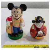 Mickey Mouse & Roly Poly Japan 2 toy banks
