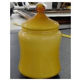 EMPOLI ITALY cased glass apothecary jar or humidor