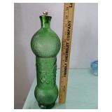 EMPOLI Italy 16" emerald green glass decanter