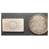 2pc lot 925 sterling flag and 999 pure coin