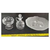 FOSTORIA 2pc coin glass LANCASTER 1930s dish