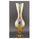 EMPOLI Italy art glass vase honey yellow amber