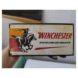 WINCHESTER porcelain ammunition rack sign