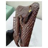 UNUSUAL alligator hide double holster SIGNED