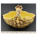 MCCOY c1950 Acorn & Oak Leaf pottery basket