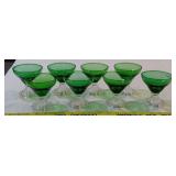 ANCHOR Forest green ice cream dishes 1950s