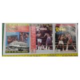 3 vintage 1970s The RIng BOXING magazines