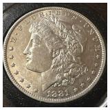 1881 - O high grade US MORGAN silver dollar