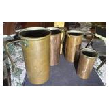 1960s copper B&M DOURO measuring cup set