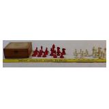 19th Century BONE 32pc chess set English or German