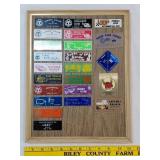 Metal dash plaque collection c1971