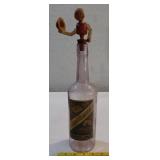 c1910 amethyst whiskey bottle Jack Daniels w cork