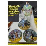 WIZARD OF OZ 6pc collection plates cookie jar more