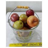 Vintage 1970s Anchor Hocking glass basket bucket