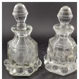 LE SMITH 2 beaded medallion cameo perfume bottles