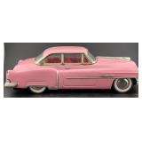 LUXE toys large tin friction pink 1950 Cadillac