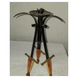 Gothic wrought iron swords candle holder TALL