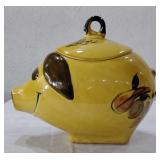 c1960 SMILING PIG cookie jar California Pottery