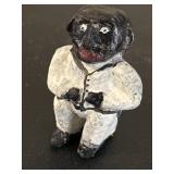 Antique cast iron black americana figure white tux