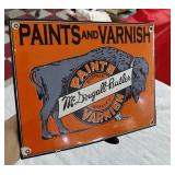 McDougall Butler Paints porcelain sign w BUFFALO