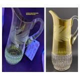 HOBBS 1890s hexagon block12' tall pitcher