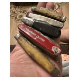 5 antique pocket knives Keen Kutter Camillus MORE