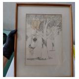 JOHN WEHRLE original art drawing Texas artist