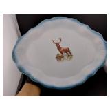 c1900 HARKER early american stag platter