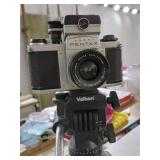 ASAHI PENTAX SV 35mm camera Valbon tripod MORE