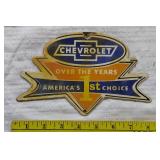 CHEVROLET Over the Years porcelain sign