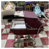 Babyhood Wonda Chair folding carriage + 3 dolls