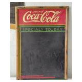 DATED 1937 Rare original Coca Cola tin menu sign