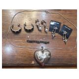 Sterling silver jewelry dolphins onyx ivy heart +