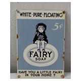 FAIRY SOAP porcelain advertising sign 5 cents
