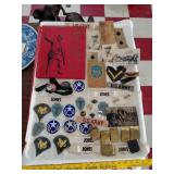 Military 50+pc lot patches photos books buckles +