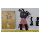 Black Americana recipe book folk woodcarving S&P