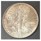 1986 US .999 fine silver eagle dollar