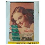 1951 DR Pepper original calendar sign