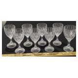MIKASA PARK LANE 8pc crystal wine glasses stems