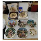 8pc lot HUMMEL art plates & ash tray