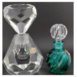 2 vintage perfume bottles W Germany & CUT CRYSTAL