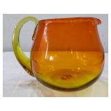 BLENKO 1960 art glass orange tangerine pitcher