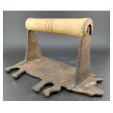 BACON PRESS figural pig wooden handle farmhouse