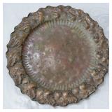 GREGORIAN COPPER huge antique tray 16'