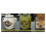 Stag pine cone Los Angeles Japan THREE cookie jars