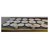 19pc CASTLETON YORK ROSE 1960s dinnerware