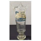 Old hand blown drug store apothecary candy jar